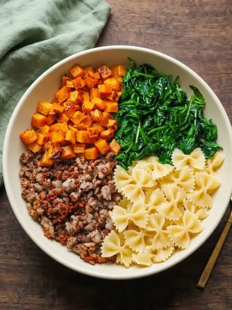 Creamy Roasted Butternut Squash Pasta You’ll Love 2 Creamy Roasted Butternut Squash Pasta with sausage, spinach, and Parmesan sauce