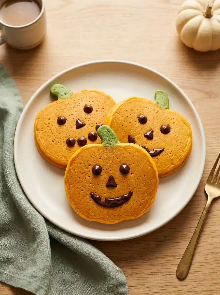 Easy Jack O Lantern Pancakes for a Fun Halloween Breakfast