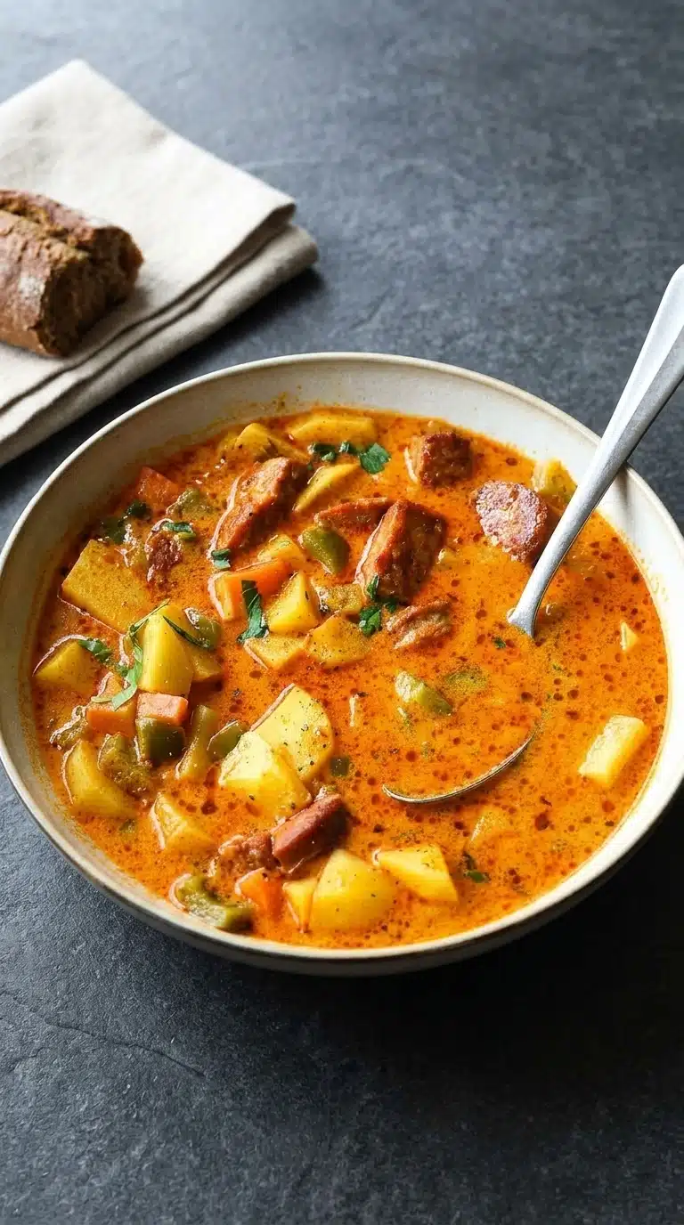 Potato Soup with Chorizo: Easy, Creamy, and Smoky