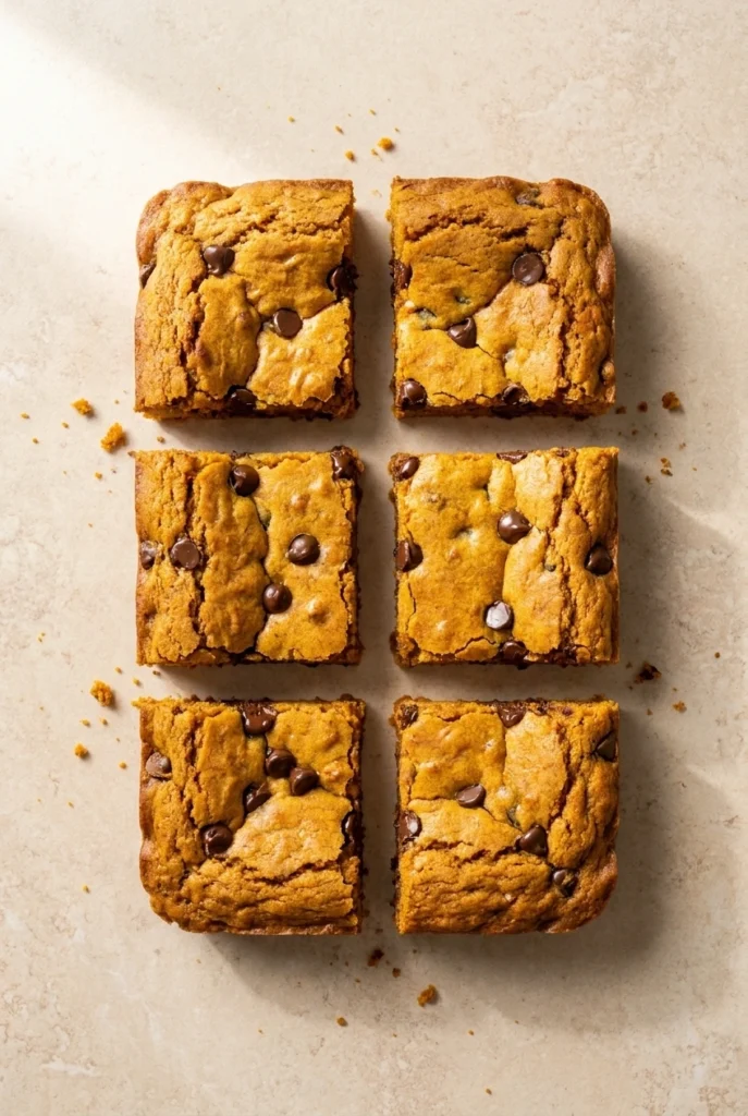 Pumpkin Blondies: Easy, Soft, and Delicious Fall Treat 1 Pumpkin Blondies with Chocolate Chips