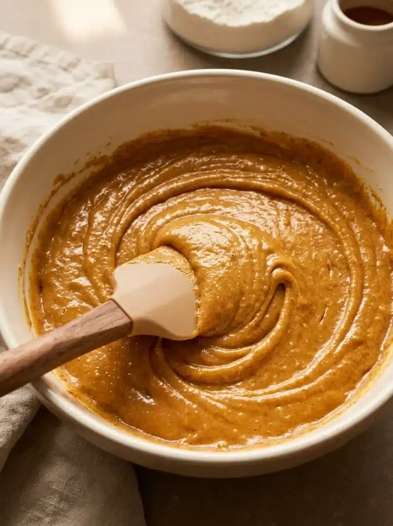 Pumpkin Bread with Maple Glaze: Easy and Delicious Fall Recipe 2 Pumpkin Bread with Maple Glaze batter mixed until thick and smooth
