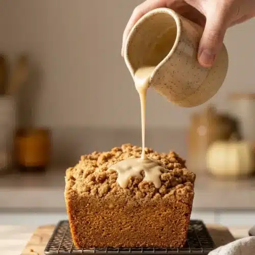 Pumpkin Bread with Maple Glaze: Easy and Delicious Fall Recipe 5 Pumpkin Bread with Maple Glaze topped with crunchy streusel and warm maple drizzle