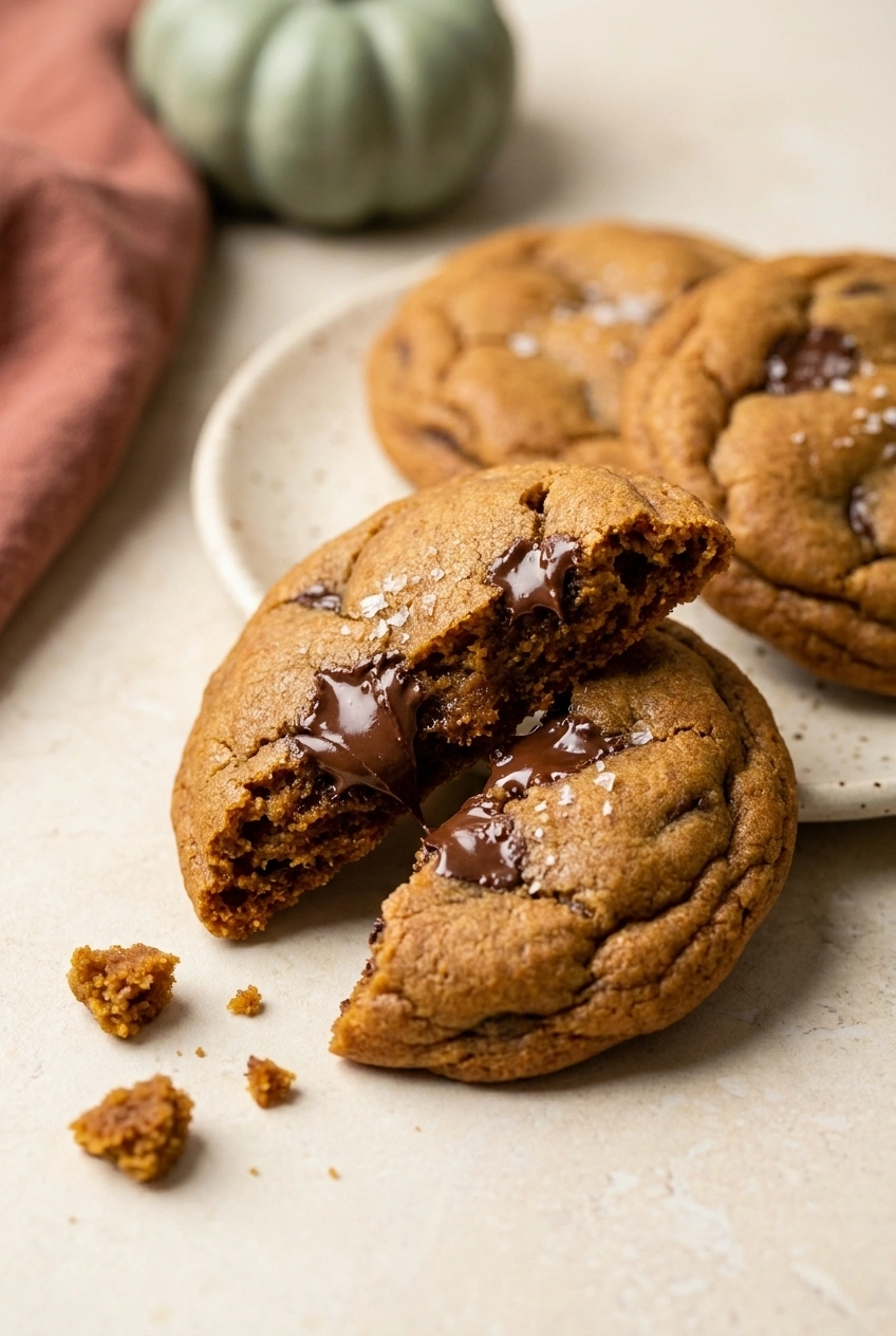 Pumpkin Chocolate Chip Cookies That Are Thick, Soft, and Chewy